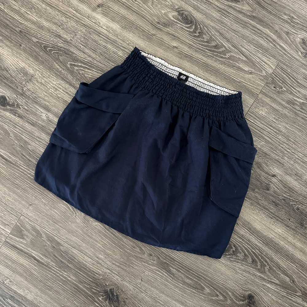 H&M Navy Blue Short Cargo Skirt